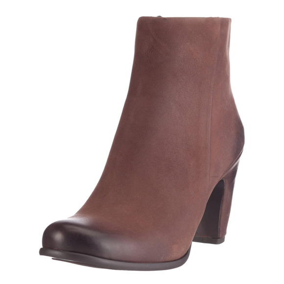 Ecco Jaffna Brown Sepia Leather Zip Heeled Ankle Boots Size US 6 EU 37 - Picture 4 of 12